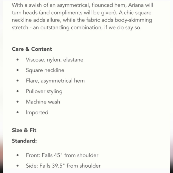 Ariana asymmetrical ruffle hem dress NWT - Picture 7 of 7